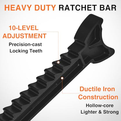Nilight Jack Stands, 2 Ton (4,400 lbs) Capacity Heavy Duty Steel Car Lifting Stand, Adjustable Height 10.6" to 16.2", 1 Pair - size: 2T