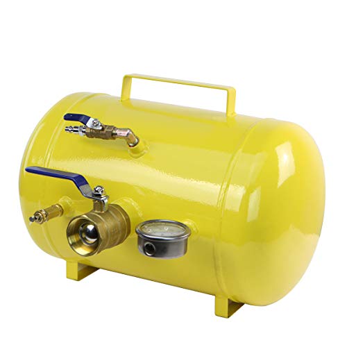 XtremepowerUS 5 Gallon Bead Seater Air Tire Seating Blaster Inflator ATV, RV, Tractor, Vehicles, Jeep, Pickup, Car, Van, Truck 145PSI 5-Gallons Capacity Heavy Duty Pressure Air Cannon - color: Yellow
