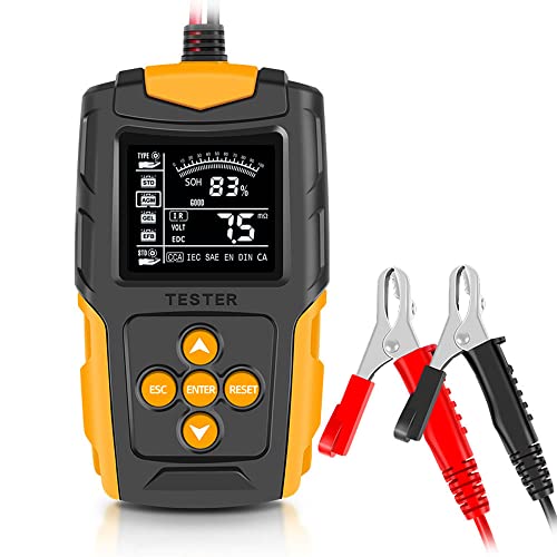 Fydun Car Battery Tester Digital Analyzer with Multiple Protections for Car Truck Motorcycle 12V/24V
