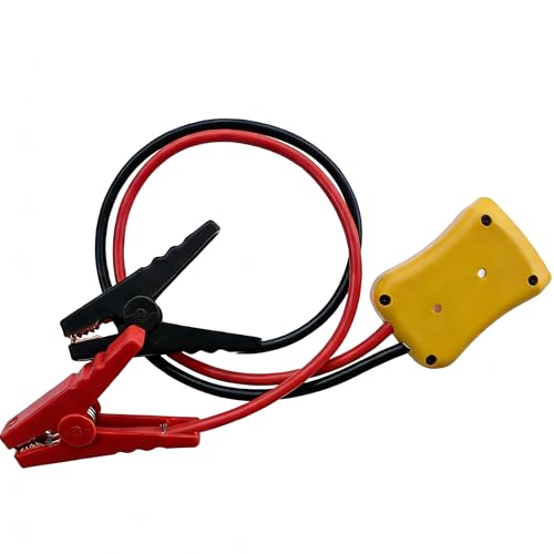 Jumper Cables Compatible with Dewalt 20V Battery, 8AWG 2FT Booster Cable with Alligator Clips, 392F/200C Heat Resistant Silicone Wire, for Jump Starting Cars and RVs - color: Yellow