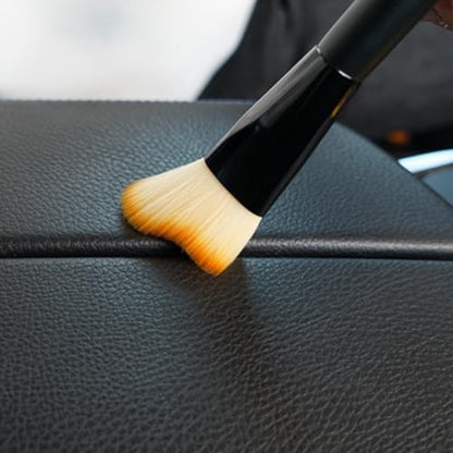URBAN CAR BE:Trend Interior Cleaning Brush Set of 4, Soft Bristle Auto Detailing Brushes, Non Scratch Dashboard Vent Dust Brush Kit for Multi Car Use & Home Cleaning