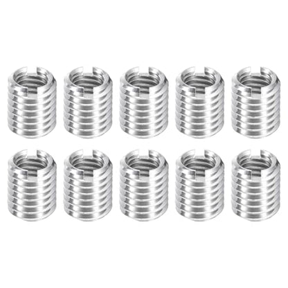 uxcell 10Pcs Threaded Inserts, M6-1x10 & M8-1.25x10 Stainless Steel 303 Screw Thread Sleeves Thread Repair Insert for Mechanical Equipment - size: M6-1x10 & M8-1.25x10mm