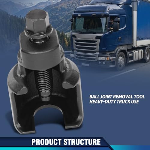 PIT66 39mm Ball Joint Removal Tool Heavy Duty Ball Joint Splitter Separator Extractor Compatible with Scania Benz MAN Hino Black