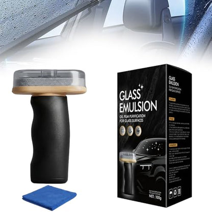 2026 Handheld Glass Oil-Film Remover, New Upgrade Emulsion Cleaner Glass Cleaning Board for Cars, Multifunctional Oil Film Remover for Windshield, Car Glass Brush for Car Maintenance (1, 100g) - size: 3.5 Ounce (Pack of 1)