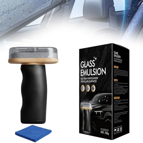 2026 Handheld Glass Oil-Film Remover, New Upgrade Emulsion Cleaner Glass Cleaning Board for Cars, Multifunctional Oil Film Remover for Windshield, Car Glass Brush for Car Maintenance (1, 100g) - size: 3.5 Ounce (Pack of 1)