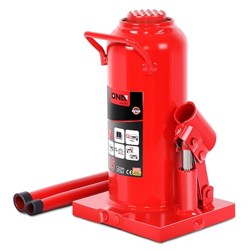 DNA Motoring 16 tons / 32000 lbs Lifting Automotive Welded Hydraulic Bottle Jack for Repair Vehicle, Pickup, Truck, w/Manual Handle, Red,TOOLS-00361 - color: red, style: 16 ton