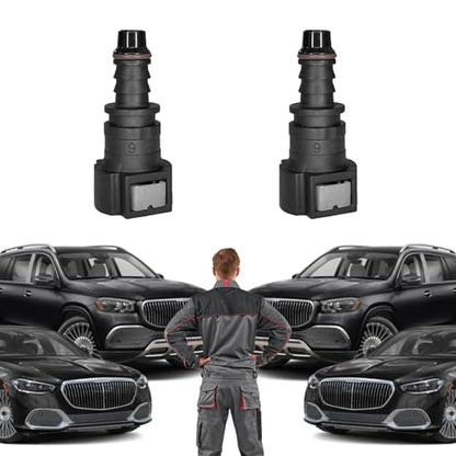 2PCS Fuel Line Quick Connector, Straight Quick Connect Fuel Line Fittings Repair Kit, High Pressure Oil Pump Fuels Hose Pipe Quickly Connect Plug for 3/8 SAE to 5/16 ID Nylon Tubing（Straight） - size: Straight