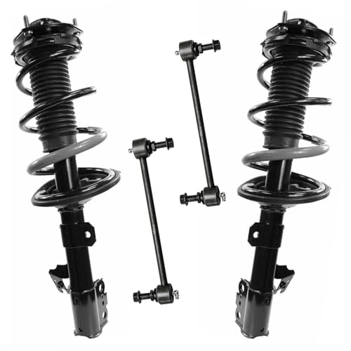 Detroit Axle - FWD Front Struts Sway Bars for Toyota 2001 2002 2003 Highlander [2.4L], Complete Struts with Coil Spring Assembly Sway Bar End Links Replacement Suspension Kit - size: 4QS54007/ sway kit