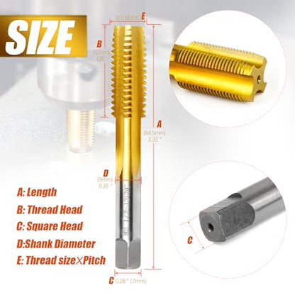 1/2"-13 UNC Thread Tap,1/2"-13 UNC M2 HSS Right Hand Thread Milling Tap - size: 1/2"-13UNC