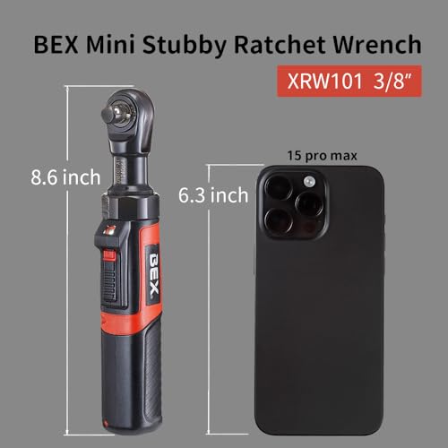 BEX 3/8" portable slim electric ratchet USB charging mini electric ratchet pocket tools cabinet assembly bicycle repair Rechargeable light torque Ratchet Wrench for faster screw fastening