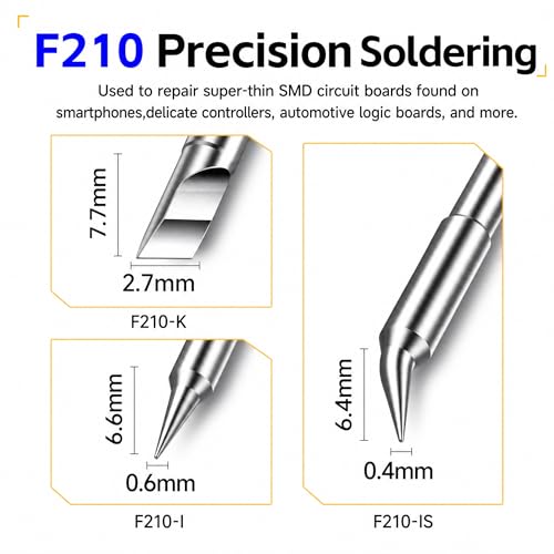 FNIRSI DWS-200 200W Precision Digital Soldering Station Kit, with 3 F210 & 6 F245 Soldering Iron Tips and 2 Helping Hands, Temp Value & Curve Mode, 3 Temperature Storage, Full-Color Display