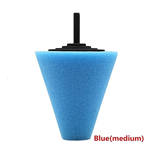 Jinchao-polishing Pads, 1x Polishing Sponges Pad, Cleaning Car Tyres Wheel Bosses Polishing Machine Cone-Shape Wheel Hubs Polisher Disk,Polishing (Color : Blue) - color: Blue