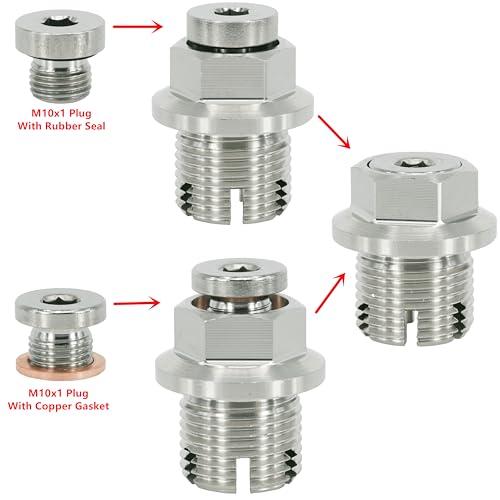 M18.1-1.5 x 15mm Oversize Piggyback Oil Drain Plug, Stainless Steel Self Tapping Oil Pan Thread Repair Kit - size: M18.1x1.5