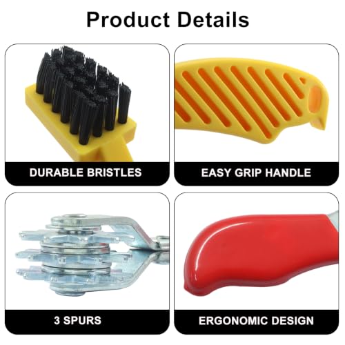 Polishing Pad Cleaner Tool Set, Yellow | Polishing Spur Tool and Foam Pad Brush, Conditioning Brush Wool Buffing Pad for Car Auto Detailing/Detailing Enthusiasts - size: Yellow-2p