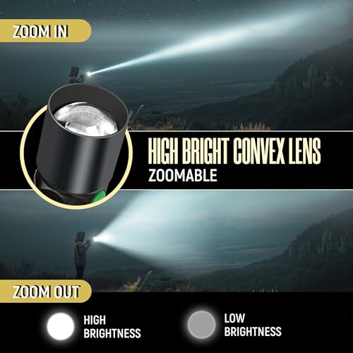 CLAKAP 2 Pack LED Neck Light Rechargeable, 1800 Lumens Bright Hands Free Neck Flashlight with Magnetic Base, Detachable Mechanic Work Light for Auto Repair, Walking, Camping
