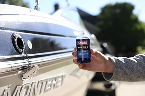 STA-BIL Marine Tune-Up Fuel Treatment – Cleans Carburetors and Injectors – Fixes Rough Running Engines – Eliminates Water – Treats up to 20 Gallons – 8 oz. (22313), Blue, 8oz | Treats 20 gallons. Cleans fuel systems, removes water, and restores performanc