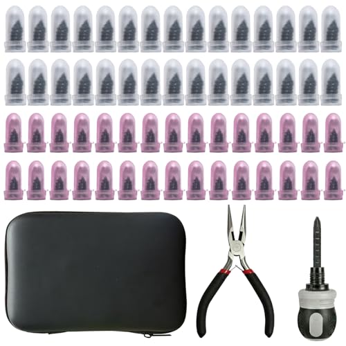 Tire Repair Kit, 60PCS Rubber Tire Repair Plugs, 3-in-1 Ratchet Tool | With Screwdriver, Needle Nose Pliers & EVA Storage Case, Tubeless Emergency Repair Kit for Car, Motorcycle, SUV & Truck