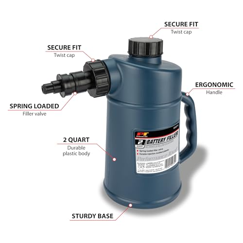 Performance Tool W54274 2 Quarts Battery Filler with Auto Shut Off and Drip-Free Valve, Perfect for Golf Cart and Deep Cycle Battery - style: Battery Filler (2QT)