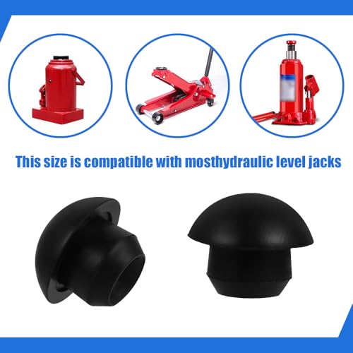 6PCS Bottle Jack Floor Jack Oil Filler Plug, 8mm Rubber Hydraulic Oil Filler Plug Bung, Universal Replacement Accessories Horizontal Jack Top Pressure Rod for Oil Reservoir Filler Hole (Black)