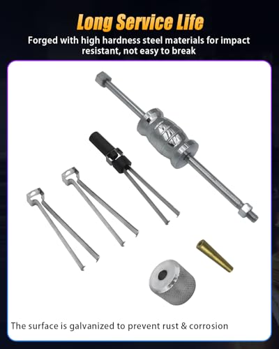 Fuel Injector Removal Tool Kit Compatible with Ford Volvo 1.0L 1.6L 2.0L 2.3L 2.7L 3.5L Engines, Fuel Injector Remover Slide Hammer Puller Set Replaces 9997410 310-206