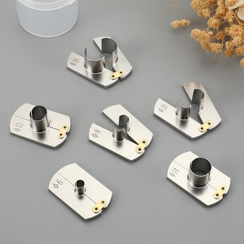 Hicarer 6 Pcs 6-16mm Air Hose Removal Tool Kit Pneumatic Pipe Removing Stainless Steel Tool for Easy Hose Removal