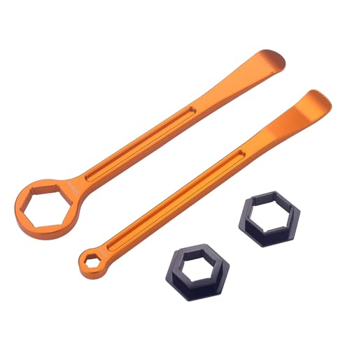Motorcycle Tire Changing Spoons Lever Iron Tool Wrench Set Tire Repair Tool | Combo Axle Tire Wrench Kit 10MM/0.39'' 13MM/0.51'' 22MM/0.87'' 27MM/1.06'' 32MM/1.26'' For MX Motocross Pit Bikes