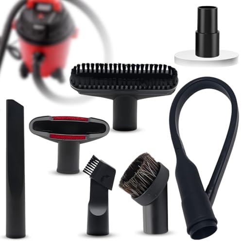Replacement Vacuum Attachment 1.25'' (32mm) & 1-3/8'' Adapter Kit - 1-1/4'' Vacuum Accessories Compatible with Small Shop Vacs, Milwaukee M18, Eureka Mighty Mite 3670M, Central Vacs & More - color: Attachment Kit&Crevice Tool