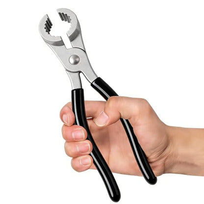 Washer Hose Pliers THP-1 – Zinc Alloy Hose Clamp Tool for Washing Machine Inlet/Outlet Hoses – BLACK Handle Replacement for 20001120 - color: Black