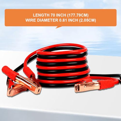 70" 500A Heavy Battery Duty Jumper Cables, Automotive Booster Cables for Jump Starting Dead or Weak Batteries, Universal Jumper Cables for Car, SUV and Trucks Battery