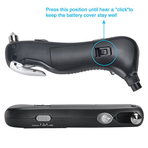 Digital Tire Pressure Gauge 150 PSI – 5-in-1 Emergency Tool for Cars, Trucks & Bikes – Includes Seatbelt Cutter, Window Breaker, LED Flashlight & Red Safety Light - 1 Pack