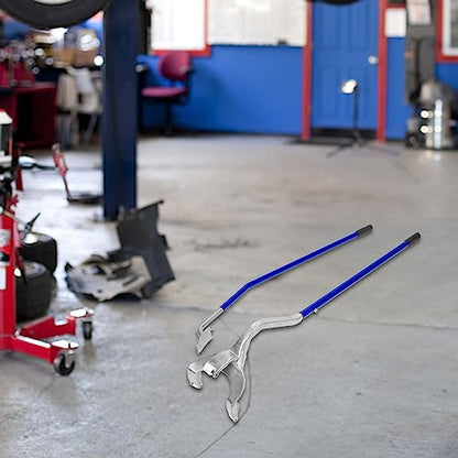 TUFFIOM Tire Mount Demount Tool Kit Steel Manual Tire Changer w/Bead Keeper, Tubeless Truck Bead Breaker, 17.5''-24'', Assembly Tool Equipped, Blue - color: Blue