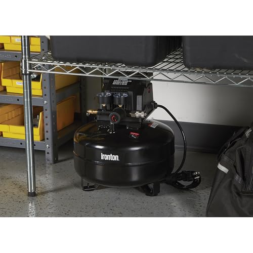Ironton Oil-Free Pancake Air Compressor, 0.3 HP, 3 Gallons, 110 PSI
