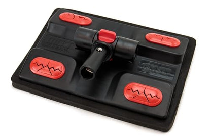 Mitt on a Stick PRO+ | Extendable Car Wash Brush, Mop, Mitt, Sponge | Red with Korean Dragon Microfiber Cover