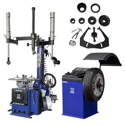 XK New Model 988 Tire Changer Tire Machine Wheel Changers 110V Combo 690S Balancer Rim Clamp with 36 Month Part Replacements - color: Model: 988+690S