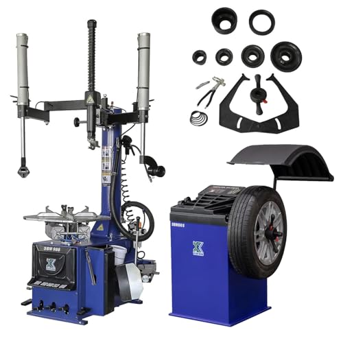 XK New Model 988 Tire Changer Tire Machine Wheel Changers 110V Combo 690S Balancer Rim Clamp with 36 Month Part Replacements - color: Model: 988+690S