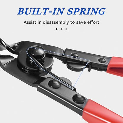 Panel Clip Removal Plier, Automotive Door Panel Upholstery Trim Clip Removal Tool, Remove Push Pin and Press in Trim Clip Fasteners Lift Action Plier (Red) - color: Red
