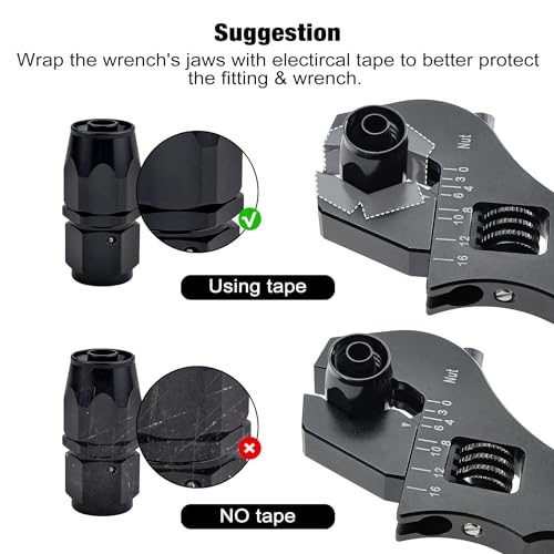 EVIL ENERGY AN Fitting Hose Wrench Adjustable 3AN-16AN Aluminum Black - color: Black, size: Adjustable 3AN-16AN