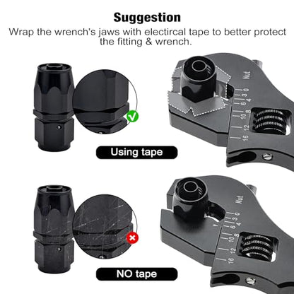 EVIL ENERGY AN Fitting Hose Wrench Adjustable 3AN-16AN Aluminum Black - color: Black, size: Adjustable 3AN-16AN