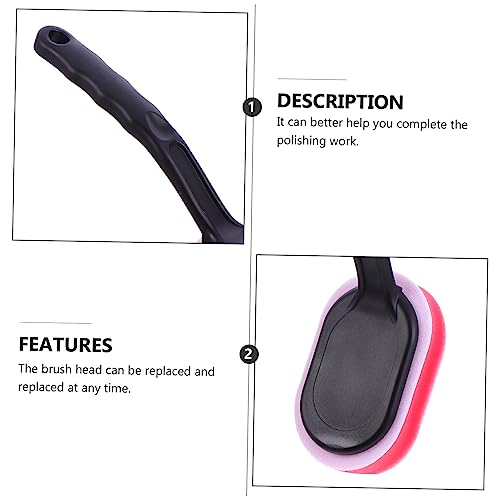 Zerodeko 10pcs Car Tire Waxing Brush Set Removable Applicator Handle for Efficient Car Cleaning and Polishing for Tire Shine and Maintenance