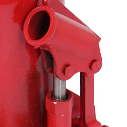 30 Ton Hydraulic Bottle Jack, 66,138lbs Red Stubby Low Profile Welded Bottle Jack, Alloy Steel Heavy Duty Bottle Jacks with 17.32in Lifting Height for Industrial Equipment - size: 30 Tons