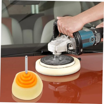 PRETYZOOM 2pcs Car Polisher Sponge Pads Cone-Shaped Buffing Wheel for Polishing and Waxing Automotive Detailing Tool for Cars Motorcycles and Boats