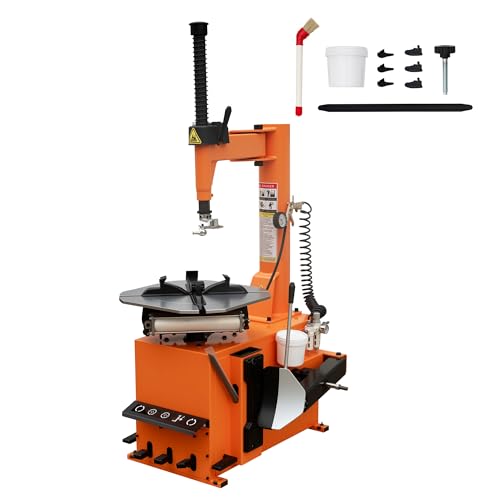Albott 2 HP Tire Changer Machine for 10"–22" Rim Range | 10"–17" Outside Clamp, 12"–22" Inside Clamp, 110V Wheel Changer for Home Garage & Auto Shop - size: 10"–22" Compact Single Head
