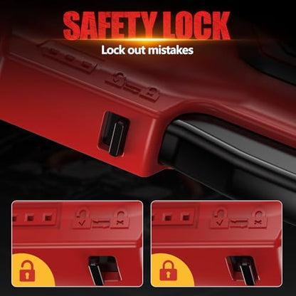 3/8" Cordless Power Ratchet Wrench Compatible with Milwaukee 18V Battery (No Battery) 60FT Torque, 0-400RPM Variable Speed Motor, Extended Wrench with 7 Sockets 1/4" Adapter 3" Extension Bar