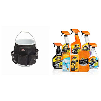 Bucket Boss Auto Boss Wash Boss Organizer for a 5 Gallon Bucket, in Black & Premier Car Care Kit by Armor All, 8 Pieces