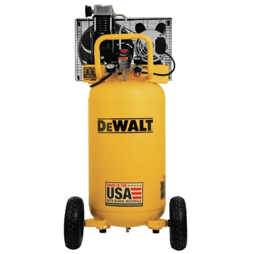 DEWALT 25 Gallon Vertical Air Compressor, Portable, Oil Lubed, Belt Drive, 200 Max PSI, Efficient Portable Air Compressor for Industrial Use, High-Performance 25 Gallon Air Compressor