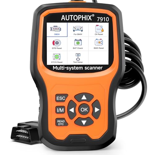 AUTOPHIX 7910P+ BMW OBD2 Scanner, BMW Battery Registration Tool | Full System Bmw Scanner with All Reset like EPB, CBS, SAS and DPF Reset, OBD2 Scanner for BMW, MINI and Rolls-Royce - color: 7910 for BMW