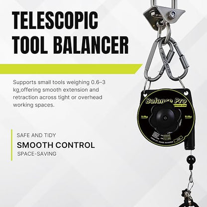 Tool Balancer,1.3–6.6 lbs Spring Balancerwith 79" Retractable Cable – Adjustable Hanging Tool Holder for Workshop, Assembly Line, and Light Industrial Use