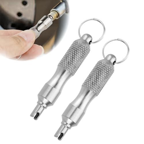 2 PCS Valve Stem Removal Tool & Valve Core Tool - Tire Valve Stem Tool | Stainless Steel Tire Valve Stem Tool Portable Valves Core Disassembly and Repair Tools for Bicycle Car Motorcycle Repair