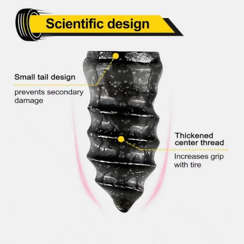 60Pcs Tire Repair Screws, 1-Second Quick Tire Puncture Repair, 2026 New Self-Service Screw in Tire Plugs for Car, Truck, Motorcycle, Tractor Tire Plug Kit, 2 Size & Screwdriver Included