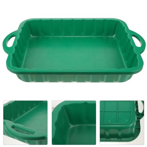 Abaodam 23.62X15.35X3.54In Large Plastic Oil Drain Pan with Leakproof Edges Non-Spill Pour Spout for Car and Motorcycle Engine Oil Transmission Fluid Coolant Collection